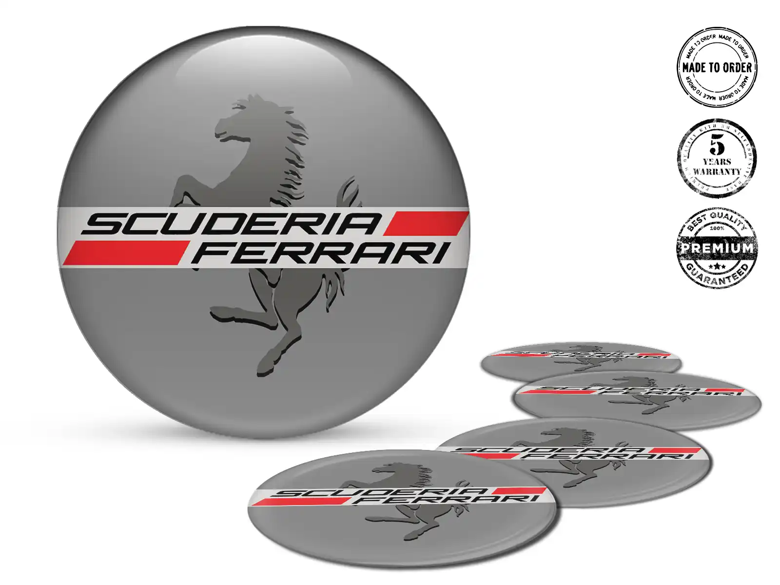 Ferrari Aufkleber Dome Stil Premium Radlogos